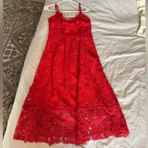 TED BAKER red lace dress
